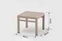 Hanah Home Conjunto de Tumbona y Mesa Lateral Beige